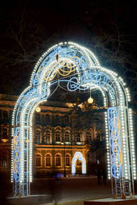 220V lumineux LED extérieur décoration de noël guirlandes lumineuses nouveau Motif <span class=keywords><strong>éclair</strong></span>é Tunnel arche <span class=keywords><strong>entrée</strong></span> foudre arc - Product Image 2