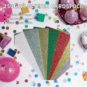 Papel Cartulina Brillante de 250 g/m², A4, Papel para Manualidades con Brillo, Colores Surtidos, Embalaje de Lujo y Decoración para Fiestas - Product Image 2