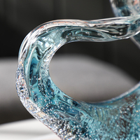 Objets de décoration d'intérieur de luxe Flolenco, artisanat pour salon, sculpture abstraite en verre liquide dansant, décorations de table pour la maison