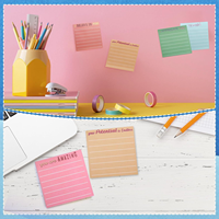 3X3 pouces Couleurs de santé mentale Notes autocollantes Lignes Énonciations Appréciation Cadeaux positifs pour les enseignants Infirmières Travail Fournitures de bureau
