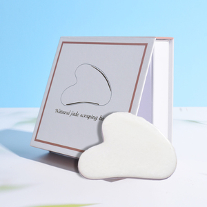 Gua sha rosa <span class=keywords><strong>oro</strong></span> naturale pietra di giada bianca pelle gua sha e gua sha rullo viso con scatola - Product Image 5
