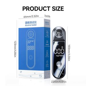 Oplaadbare persoonlijke alcoholtester met hoge nauwkeurigheid, USB digitaal display, niet-wegwerpbaar - Product Image 3