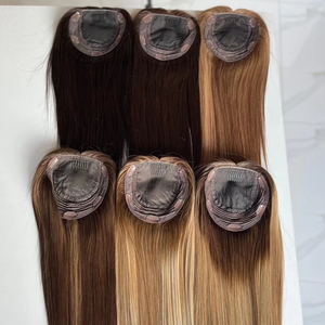 2023 Hot Selling Europese Human Raw 12a Haar Vrouwen Met Clip Blonde Highlight Kleur Dikke Maagdelijke Vrouwtjes 100% Menselijk Haar Topper - Product Image 3