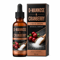 Gouttes pour le bien-être urinaire avec D-Mannose, Canneberge, Hibiscus, Uva Ursi, Guimauve et Vitamine C – Marque Privée