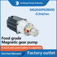 Pompe à engrenages magnétique en acier inoxydable Junteng, résistante à la corrosion et aux acides, qualité alimentaire |   Débit fluide, sans fuite, entièrement automatique