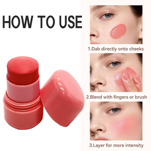 Vente en gros de produits de haute qualité personnalisés Bâton de fard à joues rond Rose bébé Crème de fard à joues Fabricants de bâtons - Product Image 5