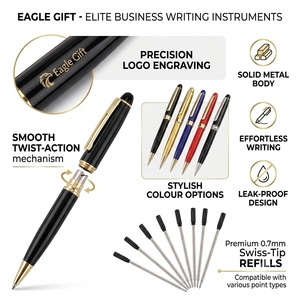 Bolígrafo de Gel de Lujo Personalizado, Azul, Calidad Premium, Escritura Suave, Diseño Elegante, Regalo Promocional Corporativo y Empresarial, Venta al Por Mayor, Metálico - Product Image 5