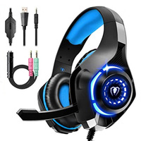 Casque de jeu filaire GM-1 avec annulation active du bruit (ANC), cordon de 1,9 m pour ordinateur et téléphone portable