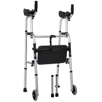 CT8332L Support d'avant-bras marchette en aluminium marchette roulante aide enfants palsie cérébrale cadre debout marchette pliante pour enfant et adulte