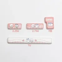 Kawaii Keycaps for Mechanical Keyboard MOA Profile PBT Material Dye-Sublimation MX Type Cute Keycap Girl Series