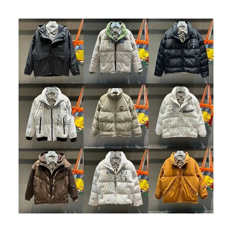 Jaket bulu angsa untuk pria, jaket kerja luar ruangan tebal tahan angin dingin pendek modis ukuran Plus untuk pria 2024