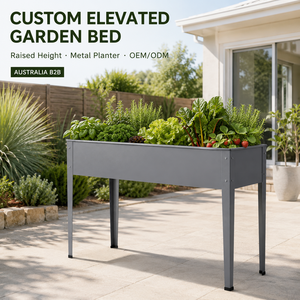 Bac de Jardin <span class=keywords><strong>Sur</strong></span>élevé <span class=keywords><strong>en</strong></span> Métal avec Pieds Zincalume pour Espaces Publics Extérieurs, Vente <span class=keywords><strong>en</strong></span> Gros OEM Australie - Product Image 1