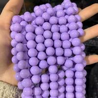 Manik-manik Kaca Bulat Warna Permen 6mm, Manik-manik Longgar yang Sudah Dilubangi untuk DIY Gelang dan Kalung