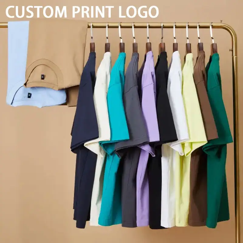 Custom Screen Printing logo streetwear t-shirt 100% Cotton 270 gsm Plain dtg design Unisex Heavyweight Oversized Men T Shirt