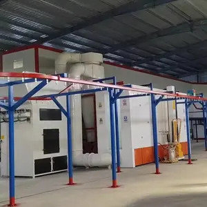 Powder Coating Spray Painting Line With Conveyor Chain System