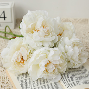 Single Stem Peony Artificial Flower Silk High Simulation Chinese Style Living Room Decoration Spring Table Arrangement - Product Image 4