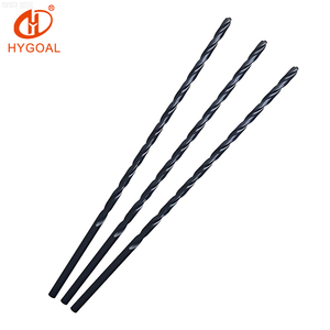 Forets hélicoïdaux à queue droite HSS HYGOAL, entièrement affûtés, finition oxyde noir, cobalt, 8 mm et 5 mm, forets hélicoïdaux longs - Product Image 1