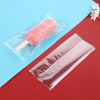 Sacs d'emballage transparents en plastique pour glaces et bâtonnets glacés, qualité alimentaire, scellage arrière, vente en gros
