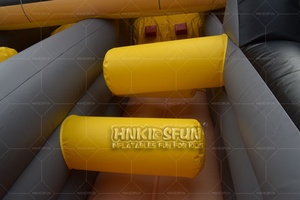Pista de Obstáculos Inflable para Niños, Castillo de Diversión Inflable con Temática de Camiones de Construcción - Product Image 4