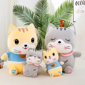 SongshanToys Peluches Soft Wholesale New Lovely Couple Cat Doll Big Face Cat Baby Toys Stuffed Animal Cat Plush Toy