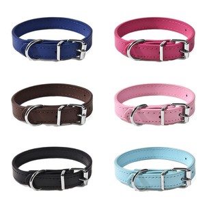 Pet <b>Collar</b> <b>Large</b> Size Waterproof Pu Leather Simple Style For <b>Dogs</b> And Cats Monochrome All Seasons - Product Image 5