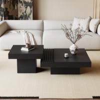 Table basse carrée en chêne minimaliste moderne, noyer italien, colorée, portable, meubles de salon