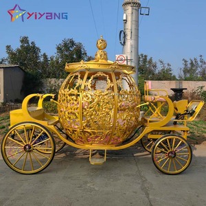 Carrozza di Cenerentola Bianca in Metallo per Matrimoni, Design Natalizio a Forma di Zucca, Prodotta dal Produttore di Carrozze a Zucca - Product Image 2