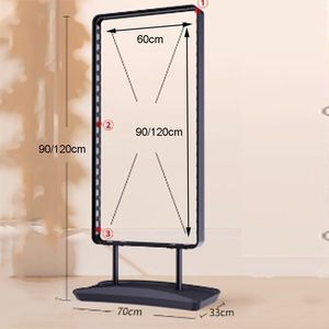 Water Base Standing Outdoor Double-Sided Sidewalk <b>Sign</b> LED Poster Frame Billboard Advertising <b>Light</b> Box for Pavement - Product Image 3