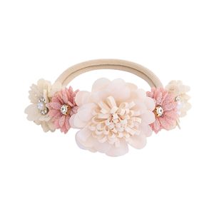 4 pièces/1 pièce – Bandeau de tête pour enfants, motif fleur de perle, haute élasticité, fleur artificielle, <span class=keywords><strong>mignon</strong></span>, pour photographie de bébé, voyage - Product Image 4
