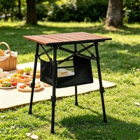 Table pliante en alliage d'aluminium pour l'extérieur, légère, portable, réglable en hauteur, pour le camping, le pique-nique, le barbecue, la plage
