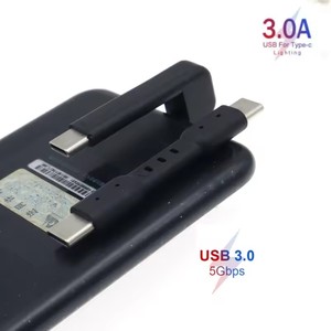 Pour E1DA 9038D DAC périphérique USB C câble de charge synchrone à 180 degrés OTG Type C câble adaptateur mâle à mâle pour <span class=keywords><strong>Samsung</strong></span> <span class=keywords><strong>SSD</strong></span> T5 - Product Image 3