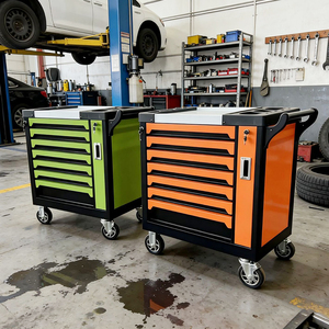 Chariot à outils d'atelier automobile 12 tiroirs |   Armoire roulante robuste avec roulettes verrouillables et freins, OEM OBM, rangement de garage, 200 kg - Product Image 1