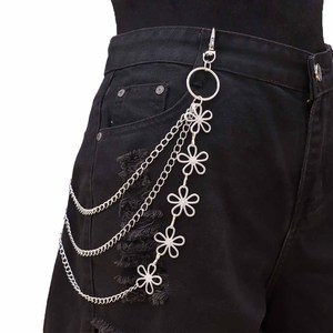 Chaîne de corps en métal, alliage de zinc, motif floral ajouré, multicouche, réglable, bijoux de mode pour femme, style hip-hop - Product Image 6