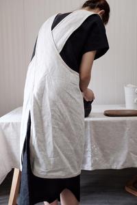 Alta calidad 100% Lino francés Cruz una pieza estilo <span class=keywords><strong>delantal</strong></span> de lino - Product Image 3