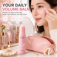 Baume multi-usages repulpant OEM PDRN au collagène rose pour le visage et le corps, idéal pour les cernes, le cou, le front, les rides du sourire et les lèvres