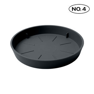 Plafarm JWPL0050 Support de pot de fleurs rond gris foncé n° 4, soucoupe de drainage en plastique durable pour plantes, jardin, balcon, intérieur et extérieur - Product Image 2