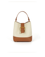 Sac à main en cuir véritable pour femme avec rivets, sac fourre-tout de luxe en cuir, sac à bandoulière durable, sac seau tendance