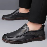 Nouvelle Arrivée Été Transfrontalière Grande Taille Mocassins Respirants en Cuir Pleine Fleur à Enfiler Élégants Chaussures Décontractées pour Hommes
