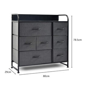 יוקרה מודרנית פינת חדר שינה ריהוט אחסון בד בגדים לבן 6 מגירות חזה שידה - Product Image 5