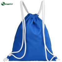 Sac à dos à cordon en polyester réutilisable unisexe, compartiment principal souple, sac de sport décontracté, sac cadeau personnalisé OEM