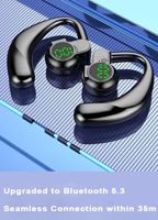 Suara besar setelan telinga tunggal untuk telinga kiri dan kanan 180 derajat menyesuaikan tulang konduksi Headset nirkabel olahraga terbuka