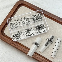 Pyramides 3D Punk Rock pour Nail Art, Rivets Métalliques Coniques à Quatre Faces à Dos Plat, Breloques Gothiques pour Ongles