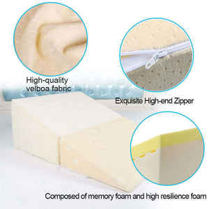 Almohada Triangular para Cama, Soporte Elevado para Dormir/Dolor Lumbar/<span class=keywords><strong>Embarazo</strong></span>, Espuma Viscoelástica, Envío Comprimido, OEM/ODM - Product Image 4