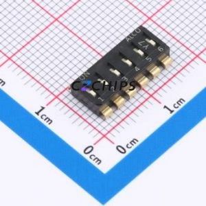 EDS06SNRNTR04Q DIP Switch Switch Single Pole Single Throw 6 2.54mm 25mA - Product Image 1