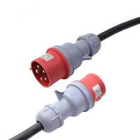 Enchufes y Tomas Industriales Tiantai T01 IP55 Resistentes al Agua, Macho y Hembra, 16A 3P 4P 5 Pines 220V/380V, de Goma/PVC, Gran Venta
