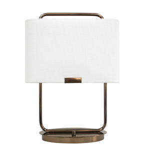 Lámpara de Mesa Redonda Moderna de Hierro Negro con Pantalla de Vidrio Blanco para Vestíbulo de Hotel - Product Image 6