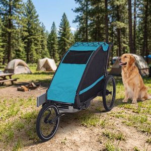 Remorque vélo pour animaux de compagnie KS-6201 Big Dog en aluminium, suspension indépendante, légère, pliage facile - Compagnon idéal pour les activités de plein air - Product Image 3