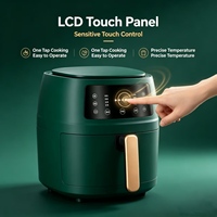 Friteuse à air polyvalente noire 8L, une seule machine pour frire, cuire au four et rôtir avec des résultats croustillants et un panneau tactile, pour une utilisation sur le comptoir de cuisine