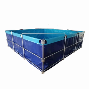 Cadre <span class=keywords><strong>de</strong></span> support en acier galvanisé à chaud en PVC <span class=keywords><strong>pour</strong></span> étang d'aquaculture <span class=keywords><strong>de</strong></span> crevettes, aquaculture en plein air, réservoir <span class=keywords><strong>de</strong></span> poissons, étang, fabrication sur mesure - Product Image 1