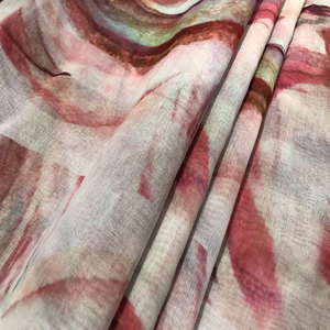 Vải Voan Lụa Sa Tanh In Kỹ Thuật Số 100% Sợi Nhân Tạo - Product Image 3